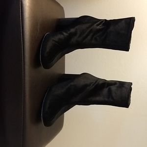 Free People Black Velvet Bootie